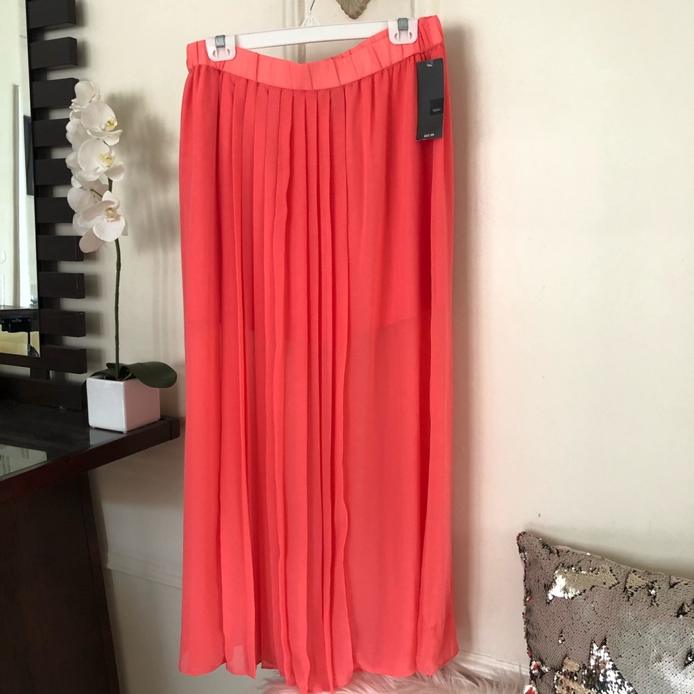 Coral maxi skirt